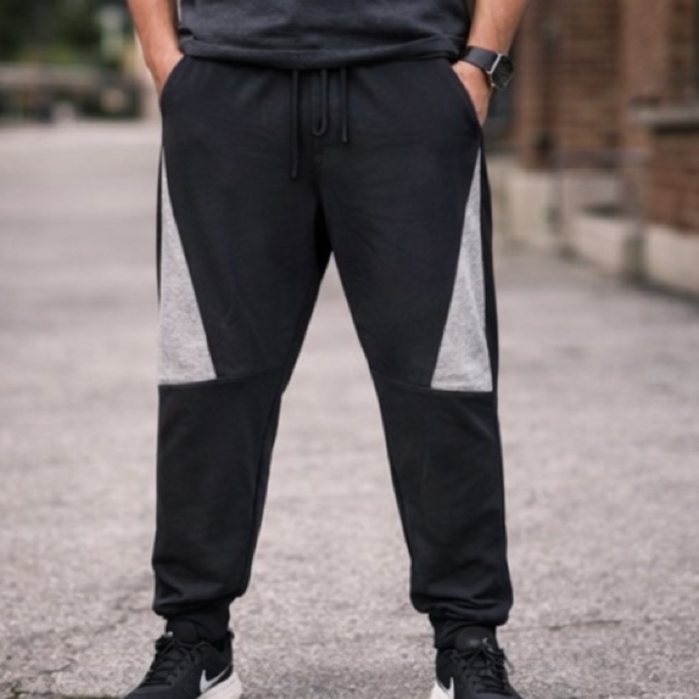 Sweatpants Mens New Fleece Jogger Pants Athletic Joggers Black Galaxy Size Large